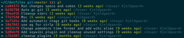 Enhanced Git log