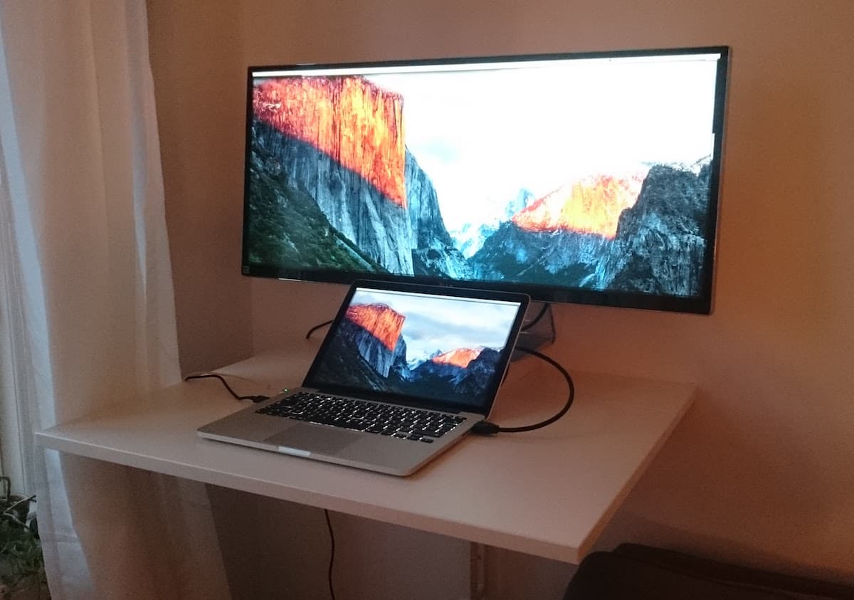 Standing desk setup